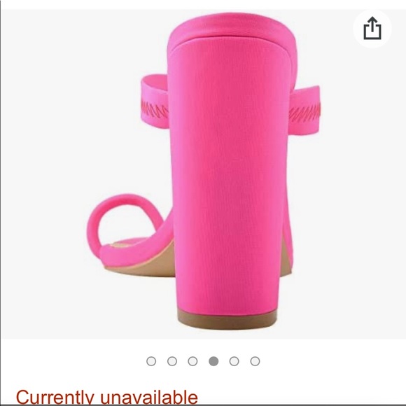 NWOT- Hot Pink OnlyMaker Stiletto Mules - SZ 36 (6 US) - Picture 5 of 5